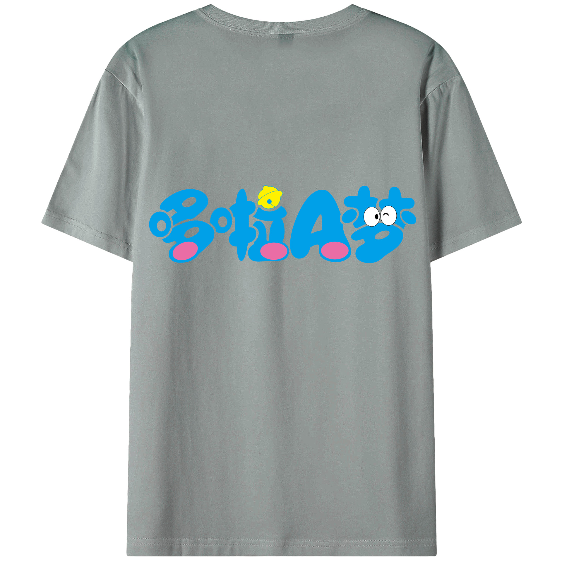 （画像用） ドラえもん Doraemon 綿100％ メンズ半袖Tシャツ（バックプリント） 通気性